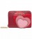 【KARL LAGERFELD PARIS】老佛爺品牌紅色愛心設計小型錢包