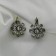 【FUN STYLE SHOP】古董精緻花朵鑽石古銅耳環(夾式)